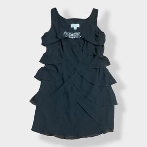 J.R. Nites by Carol Lin Vintage Tiered Ruffled cocktail‎ dress size 12